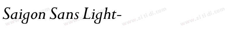 Saigon Sans Light字体转换